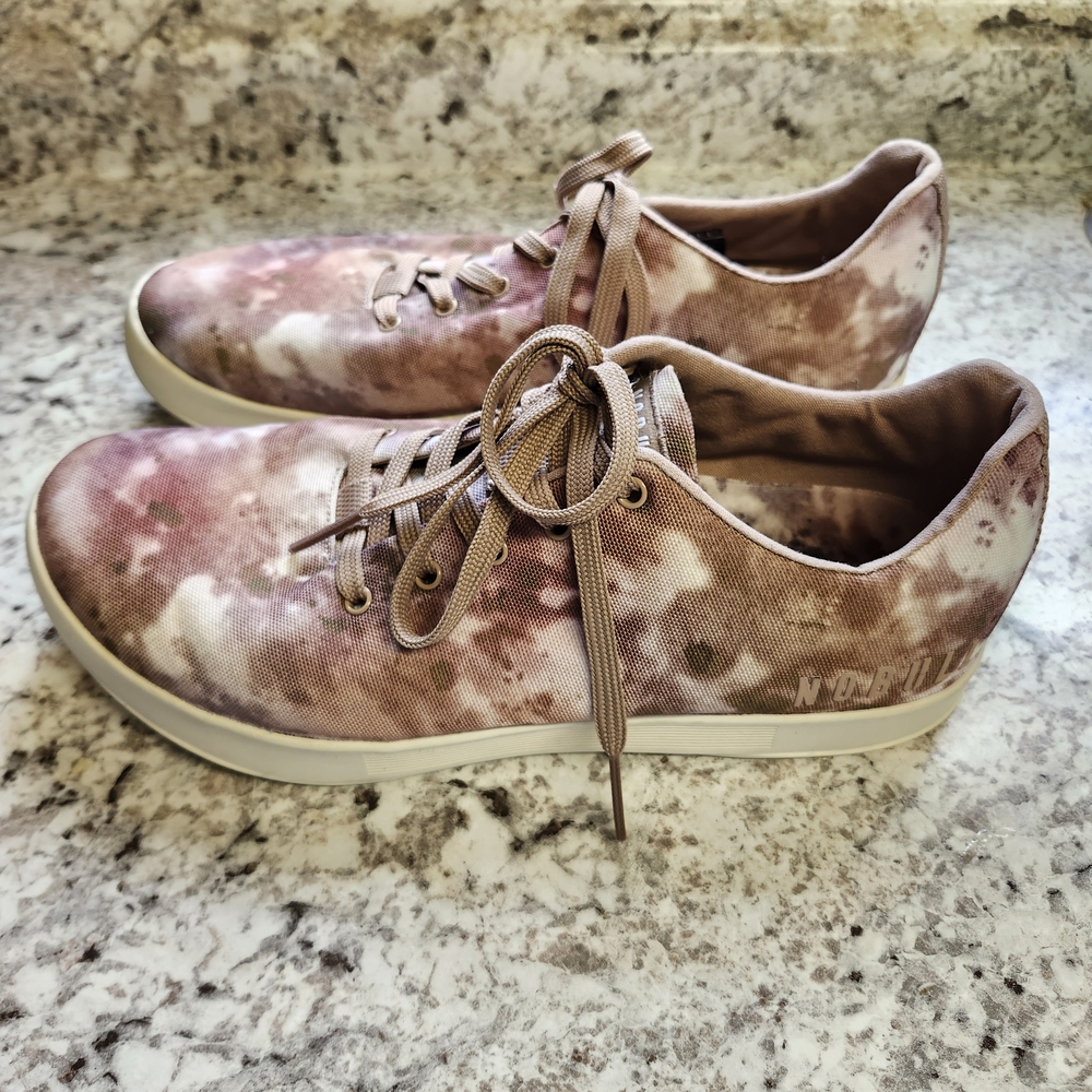 NOBULL Dusty Rose Tie Dye Canvas Trainer Womens Size 9